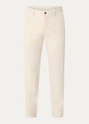 NN.07 Theo slim fit broek van linnen met steekzakken