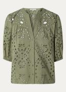 ba&sh Beatrice blouse met broderie