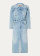 Levi's Midi denim blousejurk met borstzakken