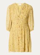 ba&sh Kanissa mini tuniekjurk met print en smockwerk