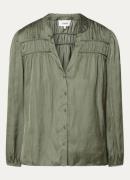 ba&sh Cessia blouse van satijn met ruches