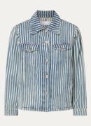 Ganni Spijkerjas van katoen met streepprint