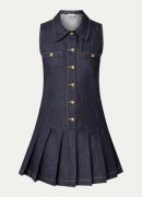 Sandro Mini blousejurk van denim met sierknopen