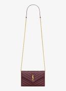 Saint Laurent Cassandre Envelope clutch van lamsleer met afneembare sc...