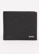 BOSS Portemonnee van leer met logoprint