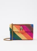 Kurt Geiger Mini Kensington schoudertas met streepprint en strass