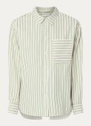 Modström Mille blouse met streepprint en gestrikt detail