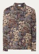Les Deux Hugh regular fit overshirt met jacquard dessin