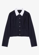 Maje Cropped blouse met plooidetails