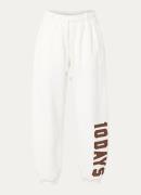 10DAYS High waist tapered fit joggingbroek met logoborduring