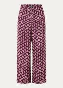 Benetton High waist wide fit pantalon met print