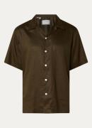 Selected Regnoa regular fit overhemd in linnenblend