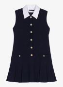 Maje Mini jurk met tweed-look en plooidetails