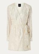 NIKKIE Latina mini wikkeljurk met lurex
