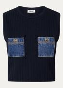 Sandro Crop top met ribstructuur