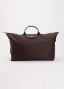 Longchamp Le Pliage Green reistas XL met leren details
