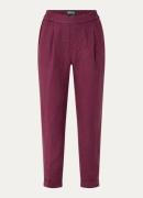 Benetton High waist cropped tapered fit pantalon van linnen