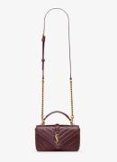 Saint Laurent College Mini handtas van kalfsleer