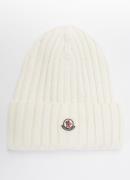 Moncler Grofgebreide muts van wol met logo