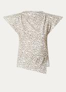 Isabel Marant Sebani top met print en pofmouw