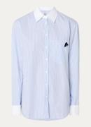 Zadig&Voltaire Morning longline blouse van biologisch katoen met stree...