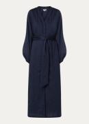 Claudia Sträter Midi blousejurk met strikceintuur