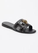 Kurt Geiger Eagle slipper van lakleer met strass