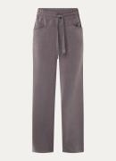 Moscow Familiar mid waist wide fit joggingbroek met steekzakken
