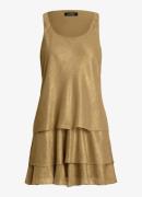 Ralph Lauren Mini chiffon jurk met metallic finish