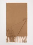 MaxMara Dalia sjaal van kasjmier met franjes 190 x 30 cm