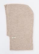 Barts Karesa ribgebreide balaclava met logo