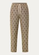 JOSH V Briary high waist tapered fit cropped broek met logoprint