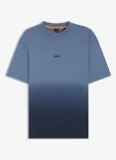 BOSS T-shirt van jersey met dip-dye effect