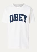 Obey Collegiate T-shirt met logoprint