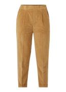 Benetton High waist tapered cropped pantalon van corduroy