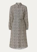 MSCH Copenhagen MSCHCielo Amabella midi blousejurk met print en strikc...