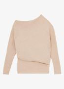 Reiss Lorna fijngebreide trui met asymmetrisch hals