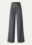 Co'Couture Saga high waist wide fit pantalon met borduring