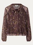 ba&sh Kamala tuniek met strikkraag en print