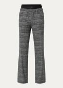 Gardeur Fergie high waist regular fit pantalon met ruitdessin en steek...