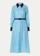 L.K.Bennett Dr Henri Midi blousejurk in zijdeblend met jacquard dessin
