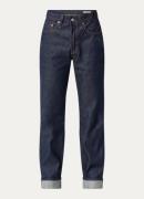 Levi's 501 high waist straight leg jeans met donkere wassing