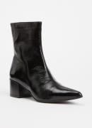 Dune London Pami enkellaarsje van leer met lakfinish