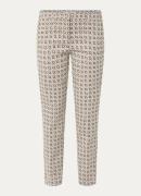 BRAX Maron S low waist straight fit cropped chino met grafische print