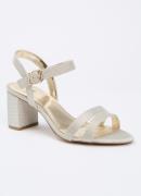 Dune London Wide Fit Merisa sandalette van leer