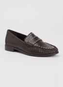 Dune London Gazillion loafer van leer met studs