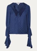 L.K.Bennett Clarita tuniek met ruitdessin en ballonmouw