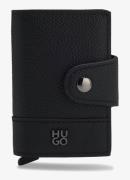 HUGO Pasjeshouder van leer met logo