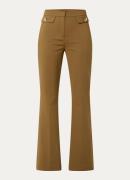 NIKKIE Lancastero high waist flared fit pantalon met sierknopen
