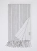 OPUS Arivane sjaal met streepprint en franjes 200 x 35 cm